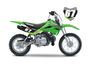 "Factor" Moto Plate Graffix Kit on 2019 Kawasaki KLX110