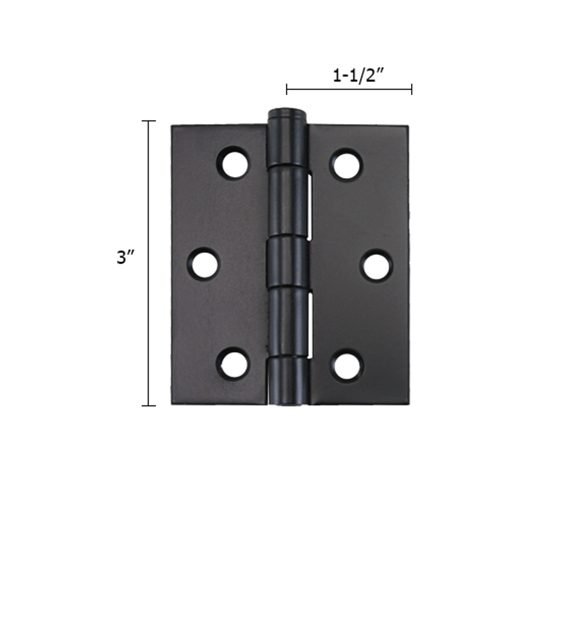 butt hinge dimensions