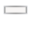 Fixed 10" x 24" Transom Double Pane Tempered Low-E Clear PVC Window Front