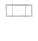 White 10" x 23" Window Front