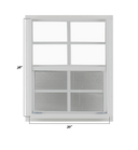 Vertical Slider Window with Tempered Glass Window Dimensions 30" x 36"