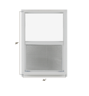 Vertical Slider Safety Glass Window Without Grids with Temper Glass Window Dimensions 24" x 36"