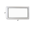 Fixed Transom Double Pane Tempered Low-E Clear PVC Window Dimensions 16" x 48"