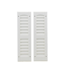 6" x 21" Louvered White Shutters