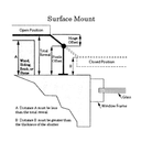 Shutter Hinge Set Surface Mount