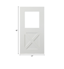 Playhouse Door Barn Style - Fiberglass/PVC With Window Dimensions 24" x 48"