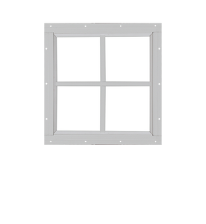 White Fixed 18" x 18" Square Window with Tempered Glass Front White Fixed 18" x 18" Square Window with Tempered Glass Front