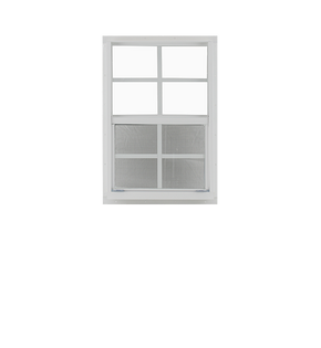 White Vertical Slider 14" x 21" Window with Tempered Glass Back