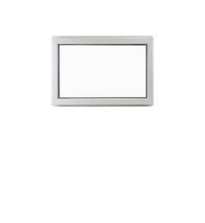 Fixed 16" x 24" Transom Double Pane Tempered Low-E Clear PVC Window Back Fixed 16" x 24" Transom Double Pane Tempered Low-E Clear PVC Window Back