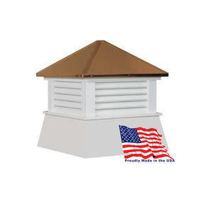 25" Vinyl Vented Cupola with Hip Roof Copper 25" Vinyl Vented Cupola with Hip Roof Copper
