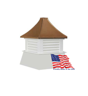 25" Vinyl Vented Cupola with Pagoda Roof Copper
