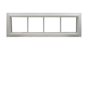Transom Window White 48" x 10" Double Pane Standard Glass Clear Back