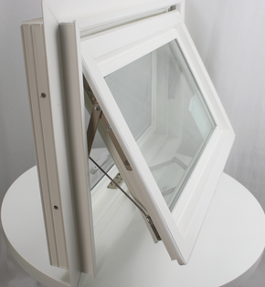 42" x 16" Crank Out Double Pane Windows Tempered Glass Low-E Clear Clear White - Side 42" x 16" Crank Out Double Pane Windows Tempered Glass Low-E Clear Clear White - Side