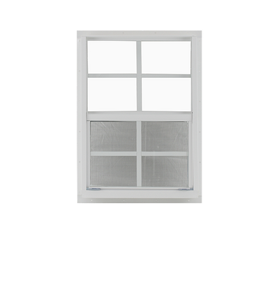 White Vertical Slider 20" x 30" USA Made Window with Standard Glass Back