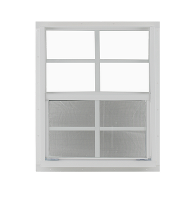 White Vertical Slider 30" x 36" Window with Tempered Glass Back