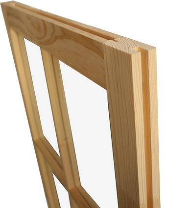 Wood 20" x 25" Barn Sash Window with Standard Glass Side