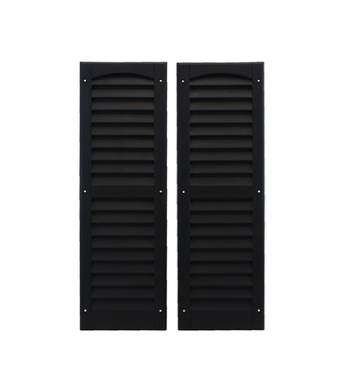 9" x 27" Louvered Black Shutters