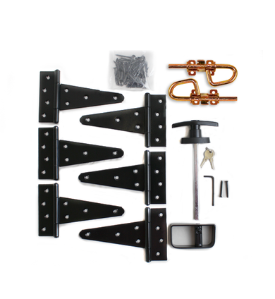 Hardware Kit #1 Standard Style T Hinges With Loop Style Barrel Bolts