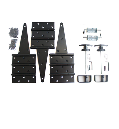 Hardware Kit #2 10" Standard Style T Hinge With Heavy Duty Style Barrel Bolts