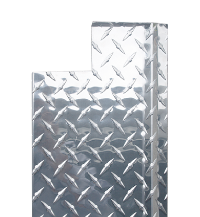 9' Diamond Plate Threshold for Rollup Doors Front