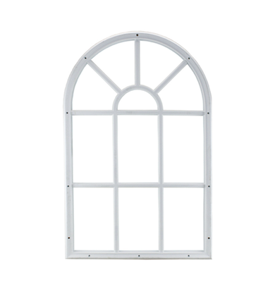Door Glass 11-Lite Arch Half Lite Window Insert External Grids Back