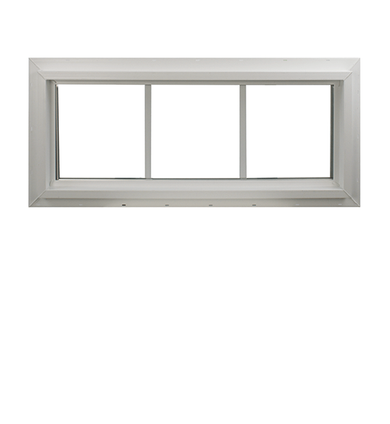 Transom Window White 30" x 10" Double Pane, G7, DP Rating 66 W3H1 Standard Glass Clear Back