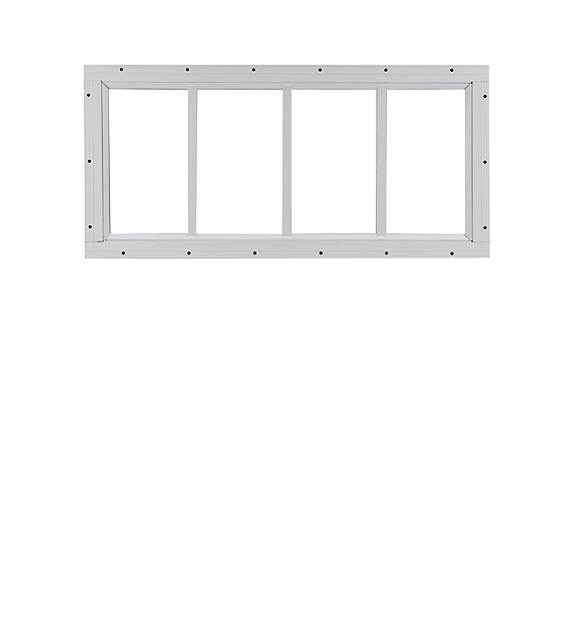 White 10" x 23" Window Front