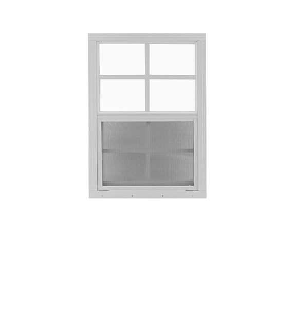 White Vertical Slider 18" x 23" Window with Tempered Glass Front
