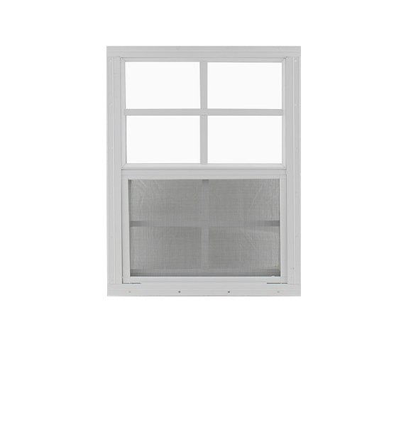 White Vertical Slider 21" x 27" Window with Tempered Glass Front
