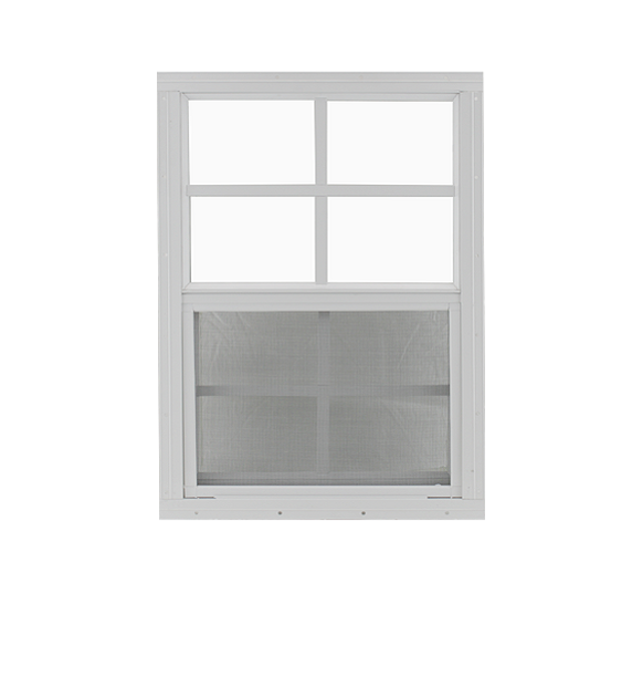 White Vertical Slider 21" x 36" Window with Tempered Glass Front