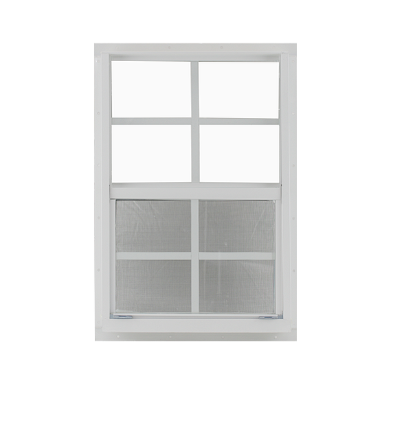 White Vertical Slider 24" x 36" Window with Tempered Glass Back