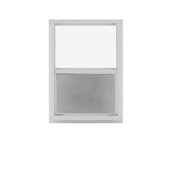 White Vertical Slider 18" x 27" Safety Glass Window Without Grids with Temper Glass Back No Grid