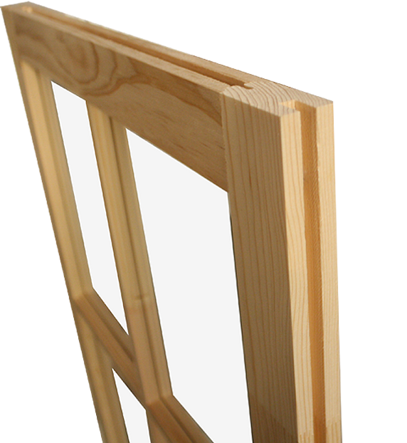 Wood 22 x 29" Barn Sash Window with Standard Glass Side