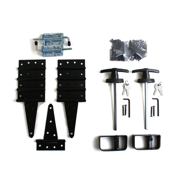 Hardware Kit #2 Standard Style T Hinge With Heavy Duty Style Barrel Bolts