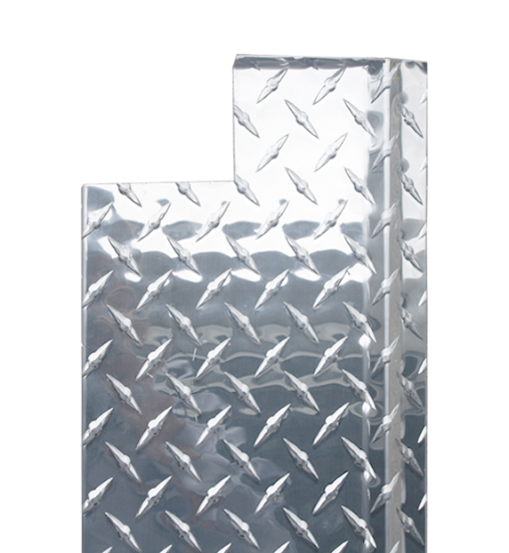 8' Diamond Plate Threshold for Rollup Doors Front