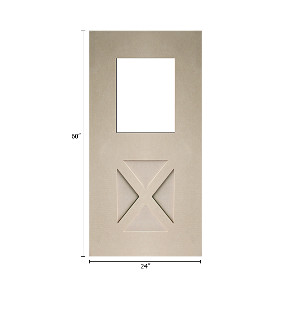 Playhouse Door Barn Style - Extira With Window Dimensions 24" x 60"