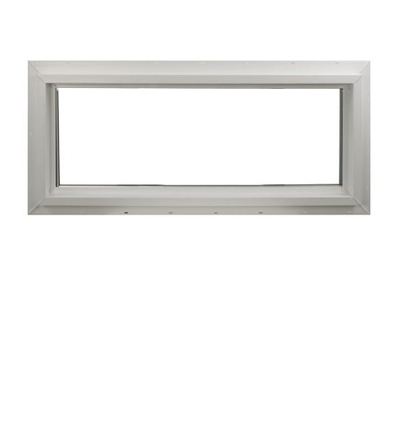 Transom Window White 24" x 10" Double Pane, G7, DP Rating 66 W3H1 Standard Glass Clear Back