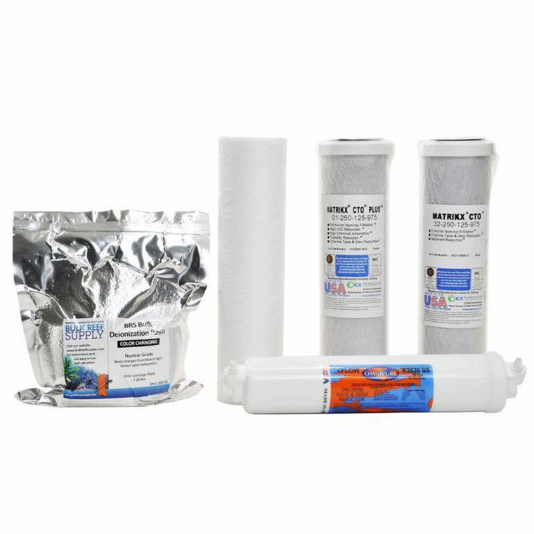 Matrikx 5 Stage Drinking & Reef RO/DI Replacement Filter Kit - Bulk Reef Supply image