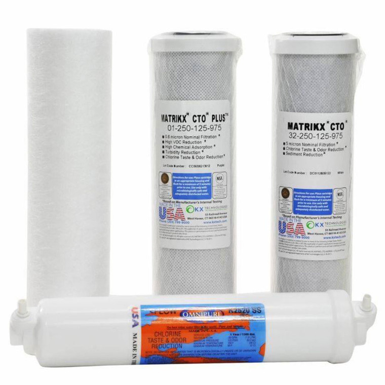 Matrikx 4 Stage RO Drinking Water Replacement Filter Kit - Bulk Reef Supply image
