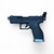 MacMounts aluminum magwell for Taurus TX22 Full Size — polished finish installed on pistol