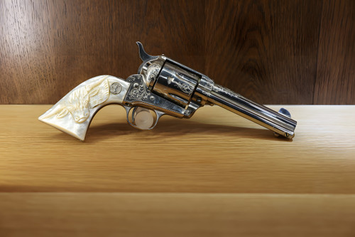 Wilbur Glahn Factory "A" Engraved Nickel Colt SAA Revolver