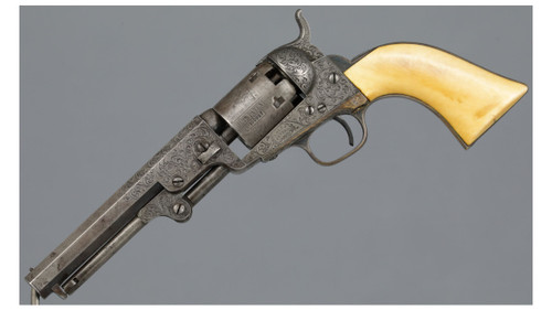 Factory Engraved Colt Model 1849 Pocket Percussion Revolver