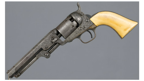Factory Engraved Colt Model 1849 Pocket Percussion Revolver