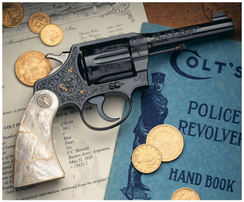 Factory Master Engraved and Gold Inlaid Colt Police Positive Special Double Action Revolver