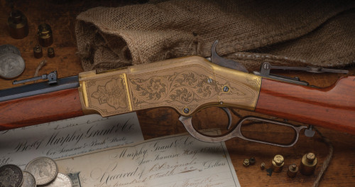 Factory engraved Deluxe Winchester Second Model 1866 lever action rifle.