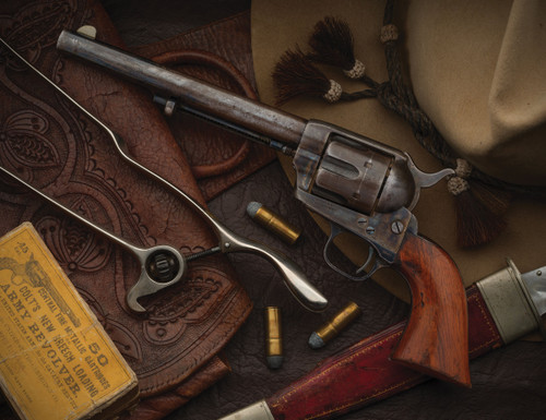 Colt Pinched Frame" SAA Revolver with Attachable Skeleton Stock