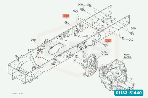 KUBOTA 01133-51440 BOLT