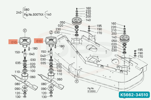 KUBOTA K5662-34510 HOLDER