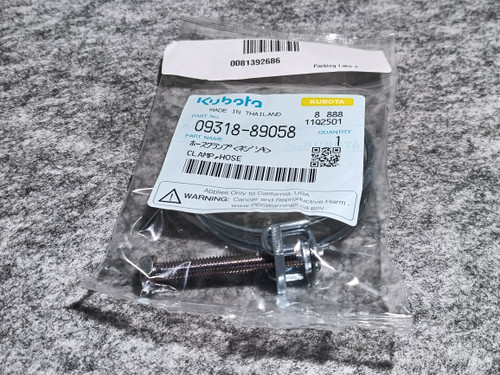 KUBOTA 09318-89058 CLAMP