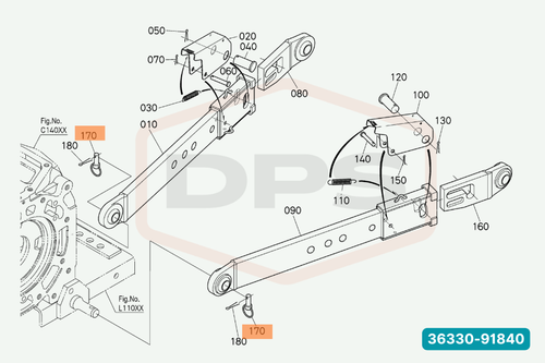 KUBOTA 36330 -91840 PIN
